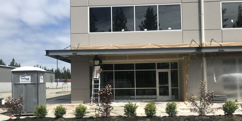 Project commercial painting new tilt up building arlington wa featured